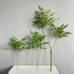 Plante artificielle Nandina Domestica Meng Jie 100cm 200cm Feuillage vert Décoration intérieure - Product Image 2