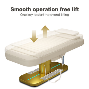 Ensemble <span class=keywords><strong>de</strong></span> meubles <span class=keywords><strong>de</strong></span> salon <span class=keywords><strong>de</strong></span> <span class=keywords><strong>beauté</strong></span> <span class=keywords><strong>de</strong></span> luxe, lit <span class=keywords><strong>de</strong></span> massage électrique en cuir PU à 4 moteurs - Product Image 4