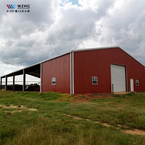Bâtiments en acier à bas prix : Entrepôt à structure métallique avec abri de stockage, conçu pour une structure à ossature. - Product Image 2