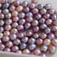 Perles d'eau douce Zhuji Edison baroques naturelles violettes froissées, perles en vrac de 8-9 mm, qualité A, pour la fabrication de bijoux