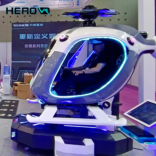 HEROVR Hot Selling Customized Vr Flight Helicopter Simulator Shooting Game With Joystick