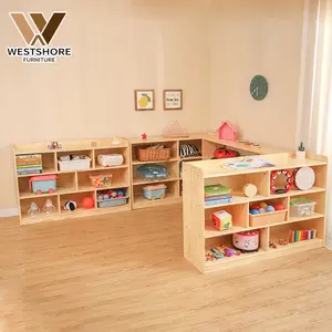 Armoire de rangement pour jouets d'enfants, armoire de stockage pour les enfants de la maternelle, supports de rangement