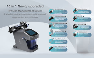 Auro 10 in 1 히드라 박피술 페이셜 클리닝 미세 전류 페이스 리프트 스킨 타이트닝 안티 에이징 산소 페이셜 머신 - Product Image 6