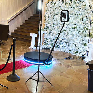 맞춤형 모터 교체 100cm 인피니티 미러 글래스 탑 4인용 플랫폼 오버헤드 360 포토 부스 - Product Image 2