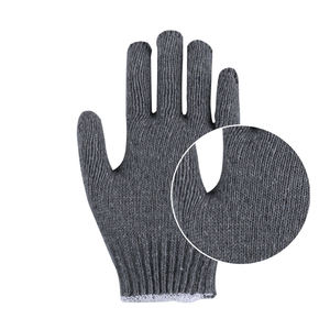 Guantes De Punto De Algodón Negro - Product Image 1
