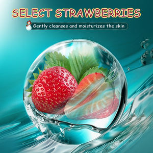 Sadoer ที่ทำความสะอาดใบ<span class=keywords><strong>หน้า</strong></span>แบบออร์แกนิกสำหรับคริสมาสต์สตรอเบอร์รี่มีฟองและกรดอะมิโนมูสทำความสะอาดได้ล้ำลึกด้วยแปรง - Product Image 3
