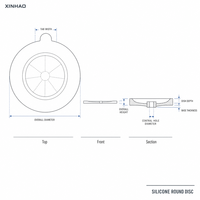 Couvre-bocaux en silicone réutilisable, rond, avec languette de traction, anti-graisse, pour bols, tasses, bocaux, rangement au réfrigérateur, découpe OEM, vente en gros