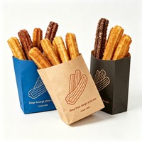 Support en papier pour churros de qualité alimentaire, emballage personnalisé, boîte à emporter pour churros, fournisseur en gros à bas prix