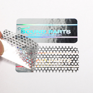 高品质定制印刷空隙乙烯基夯实胶全息贴纸标志密封全息标签贴纸 - Product Image 1