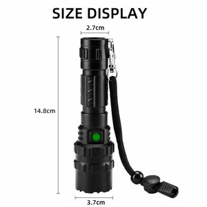 Linterna Táctica de Caza, de Nailon y Aluminio, Impermeable, Iluminación para Exteriores con Soporte para Pistola, Interruptor, Recargable por USB, Lámpara Duradera - Product Image 3