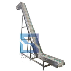 Otomatik aperatif gıda bisküvi şekerler eğimli tırmanma oluklu yanak gıda sınıfı PVC bant konveyör PU bant konveyör - Product Image 1