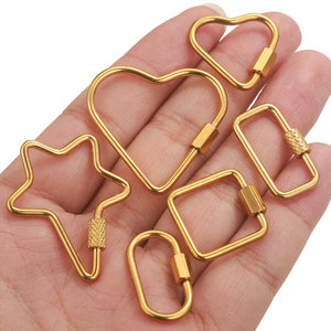 Conectores de Acero Inoxidable con Cierre de Rosca y Resorte para Joyería, Baño PVD al Vacío, para Pulseras y Collares, Venta al por Mayor - Product Image 4