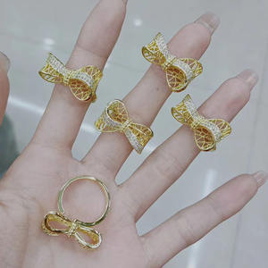 Anel de Laço Delicado RM1659, Anel de Promessa de Pureza em Ouro 18k para Mulheres, Anel Minimalista Moderno para o Dia a Dia - Product Image 6