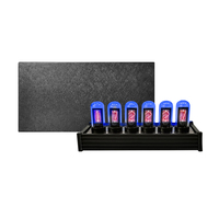 Layar Warna IPS Nixie Tube Tampilan Jam Alarm Digital Jam Meja Tabung Nixie