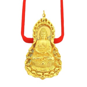 จี้พระพุทธรูปขนาดใหญ่  แบบดั้งเดิม  ชุบทอง 24k  เครื่องประดับสำหรับผู้หญิงและผู้ชาย - Product Image 4