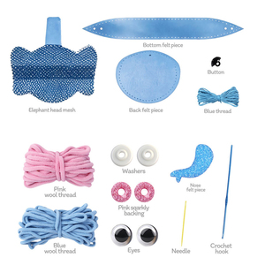 2 in 1 DIY Animal Sewing and <b>Crochet</b> Yarn Bag <b>Kit</b> Handmade Felt and Woolen Thread Crossbody Bag Craft Set for Kids Creative Art - Product Image 4