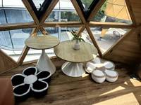 Capsule Spatiale Préfabriquée de Luxe à Double Pont Ovale avec Fenêtre Panoramique à 360°, Pod de Camping Modulaire en Aluminium, Hôtel Glamping Préfabriqué 1