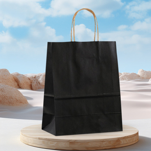 Recyclable Kraft <b>Paper</b> Shopping Tote Bags OEM ODM Custom Pattern Durable <b>Paper</b> Handbags For Retail Boutique Holiday Gifts - Product Image 2