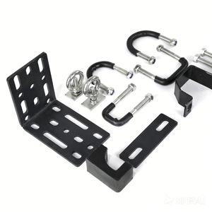 Black Safety <b>Hook</b> Set With Stainless Steel Bolts And Mounting Brackets For General Industry Use - Product Image 1