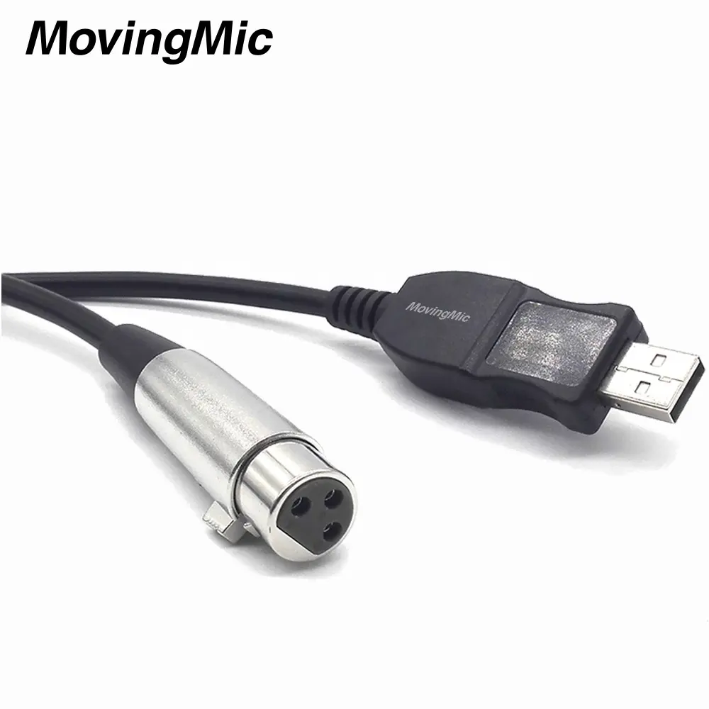 Cabo de microfone macho xlr, fêmea usb de alta qualidade para xlr