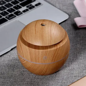 เครื่องเพิ่มความชื้นในอากาศแบบ USB ขนาดเล็ก ดีไซน์ลายไม้ รูปทรงเห็ด สำหรับอโรมาเธอราพี ใช้ในบ้าน - Product Image 4