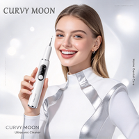 CURVY MOON Nettoyeur de dents intelligent à ultrasons pour usage quotidien à domicile et en voyage, éliminateur de tartre et de plaque dentaire, blanchiment des dents
