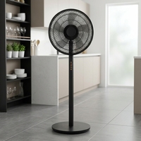 Ventilateur de sol oscillant électrique de haute qualité, ventilateur de circulation d'air de 14 pouces avec pales en spirale pour camping-car, utilisation aux États-Unis