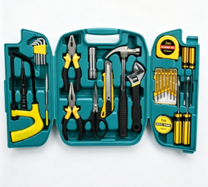 Kit de Herramientas Portátil para el Hogar, Caja de Herramientas de Plástico con Múltiples Herramientas Manuales para Uso Doméstico - Product Image 6