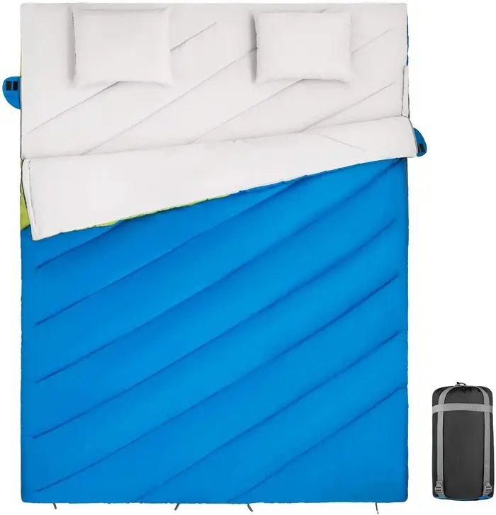 Grosir Kantong Tidur dengan 2 Bantal, Tas Berkemah Tahan Air Ringan Kebesaran, Kantong Tidur Luar Ruangan untuk Berkemah