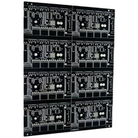 Circuit imprimé double face vierge FR4 avec masque de soudure noir et légende blanche pour carte d'alimentation
