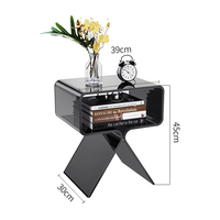 Table basse moderne en acrylique durable avec rangement pour salon, décoration intérieure de luxe