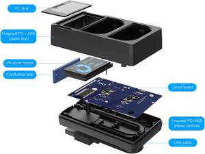 Chargeur de batterie LCD LP-E6 LP-E6N à double fente pour <span class=keywords><strong>Canon</strong></span> <span class=keywords><strong>EOS</strong></span> 5D Mark II III et IV, 70D, 5Ds, 6D, 5DsR, 80D, 7D et 7D Mark II, <span class=keywords><strong>EOS</strong></span> - Product Image 6