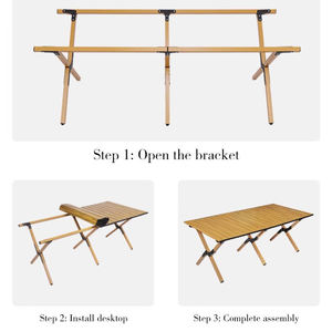 Outdoor Folding <b>Table</b> Floor Stand Portable Egg Roll <b>Table</b> Camping Barbecue <b>Table</b> Wild Dining <b>Table</b> Aluminum <b>Table</b> - Product Image 6