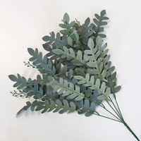 Plante artificielle en forme de feuille de grillon, verte, pour la décoration de lieux, auditorium, hôtel, plafond, vente en gros en Chine, modèle