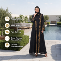 Robe Abaya de Soirée Islamique de Luxe pour Femmes, Couleur Unie, Mode Musulmane du Moyen-Orient