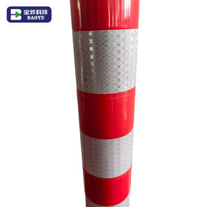 75 cm Yol Güvenliği Yüksek Görünürlüklü Uyarı Direği TPU Özelleştirilmiş Direk Esnek Bariyer Trafik Ayırıcı Otopark Şerit Ayırıcı - Product Image 2