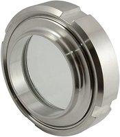 Verre borosilicate certifié AAA SS304 SS316 Joint en téflon Embout à trois brides Visiographe sanitaire