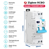 Disjoncteur différentiel intelligent TOSMR1 Type AC Zigbee pour Tuya Smart Life, automatisation domestique, contrôle à distance, mesure de la consommation, Chayo
