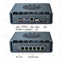 Mini PC industriel N300, serveur 6xi226, 2.5G Lan, HD DP, Win11, Linux Ubuntu, mini-hôte pour la maison, le bureau, l'entreprise, routeur VPN, sécurité, 4G