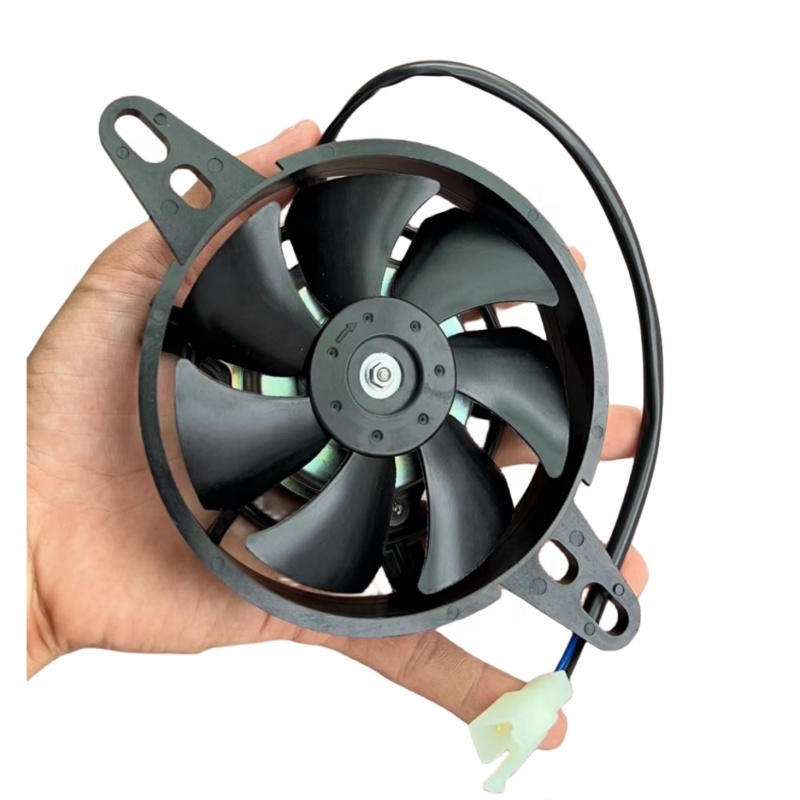 Motorcycle Radiator Fan 12V Elektrik Soğutma Fanı - 120mm Siyah