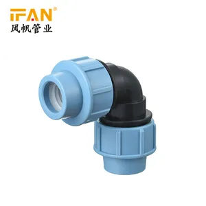 Ifan irrigazione giardino compressione Hdpe raccordo per tubi raccordo Pp gomito raccordo Hdpe a 90 gradi per l'approvvigionamento idrico