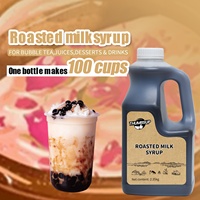 2025 OEM Premium Sirop liquide à saveurs multiples pour lait thé pulpe Dessert grillé lait érable café jus fruits-boîte sac emballage