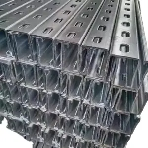 Best price of Unistrut 41 x 41mm Galvanised 1.5mm thickness hot dipped galvanized Unistrut