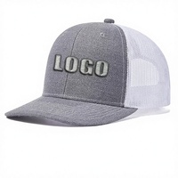 Gorra Trucker Personalizada de Malla con 6 Paneles, Bordado 3D, Cierre de Velcro, Unisex, para Verano