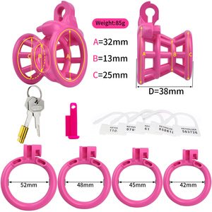 FRRK Negative Keuschheit käfig Sexspielzeug Männliches Set mit 4 Hahnen 3D Kleine Keuschheit geräte Gesperrter Hahn käfig Adult Penis BDSM Set - Product Image 2