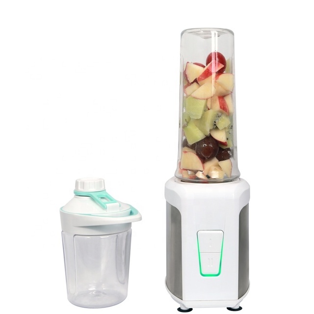 350W Manual Power Personal Smoothie Blender 4 Blades Ice Crushing for Household Commercial Use 2 Speeds Control Tritan Material
