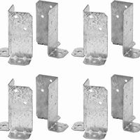 Base d'ancrage réglable pour poteau de terrasse, kit d'ancrage robuste et réversible pour poteau de clôture en bois, pour pergola, garde-corps, boîte aux lettres
