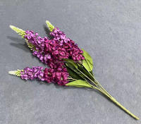 Bunga Delphinium Buatan 5 Cabang Warna Pink, Bunga Hyacinth Sutra, Bunga Delphinium Sutra untuk Dekorasi Rumah dan Pernikahan Grosir