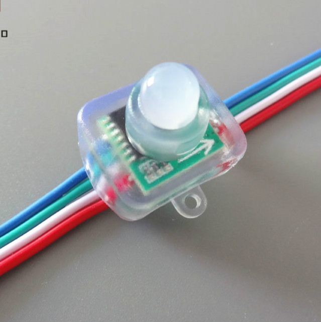 สีแดง + สีฟ้า + ลวดสีขาว