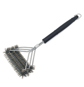 Cepillo para Parrilla de Acero Inoxidable de 3 Cabezas con Raspador, Mango Largo, Cerdas de Alambre para Parrilla, Horno, Herramienta de Limpieza de Cocina - Product Image 3